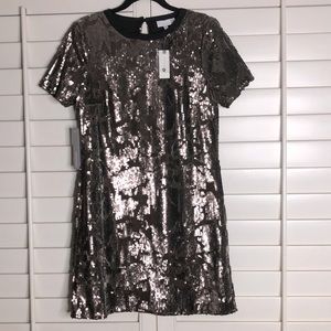 Ro & De Andi for Anthropologie Sequined Tee Shirt Dress